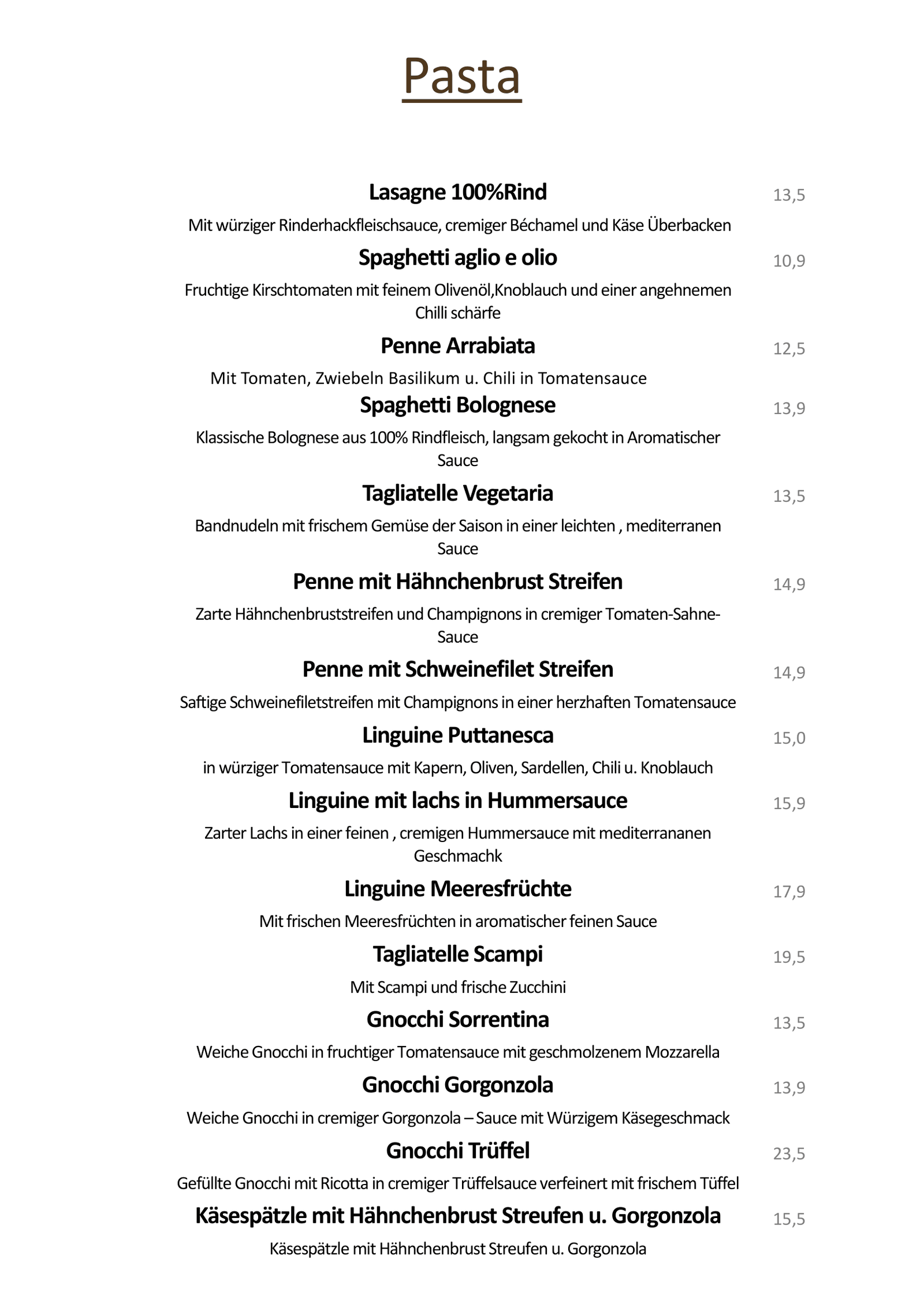 Speisekarte Seite 4